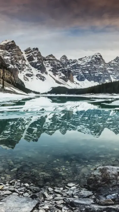 Lac, Montagne, Neige