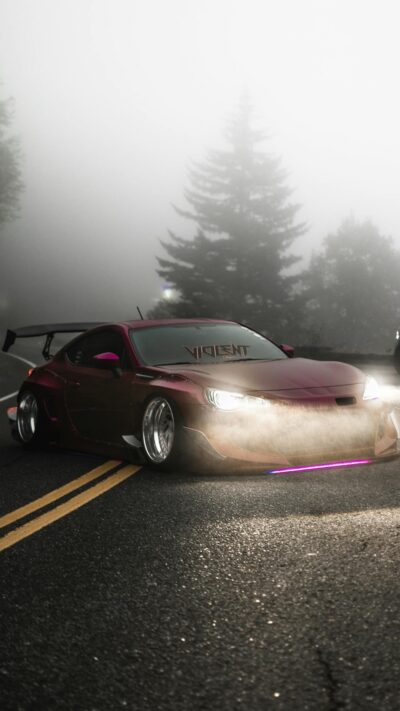 Voiture led violet