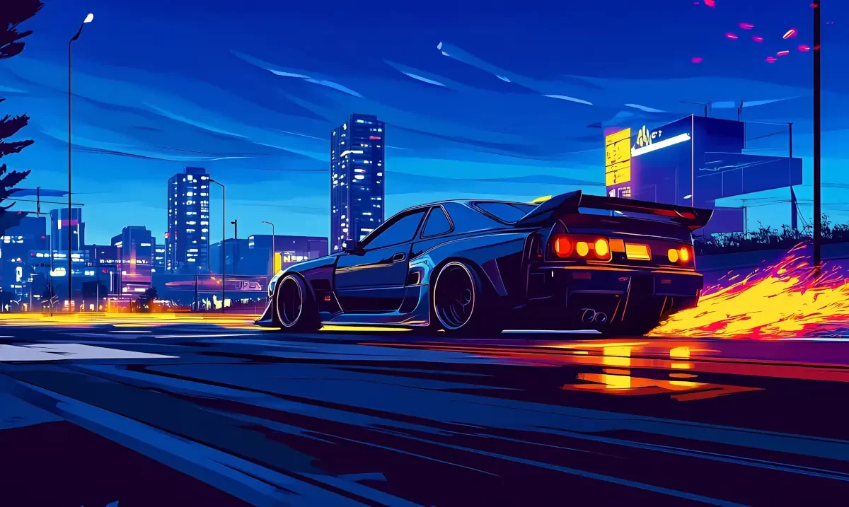 Car illustration wallpaper