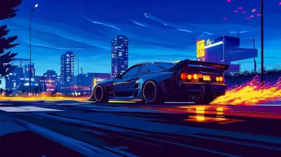 Car illustration wallpaper
