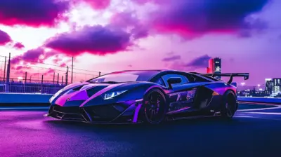 Purple Lambroghini