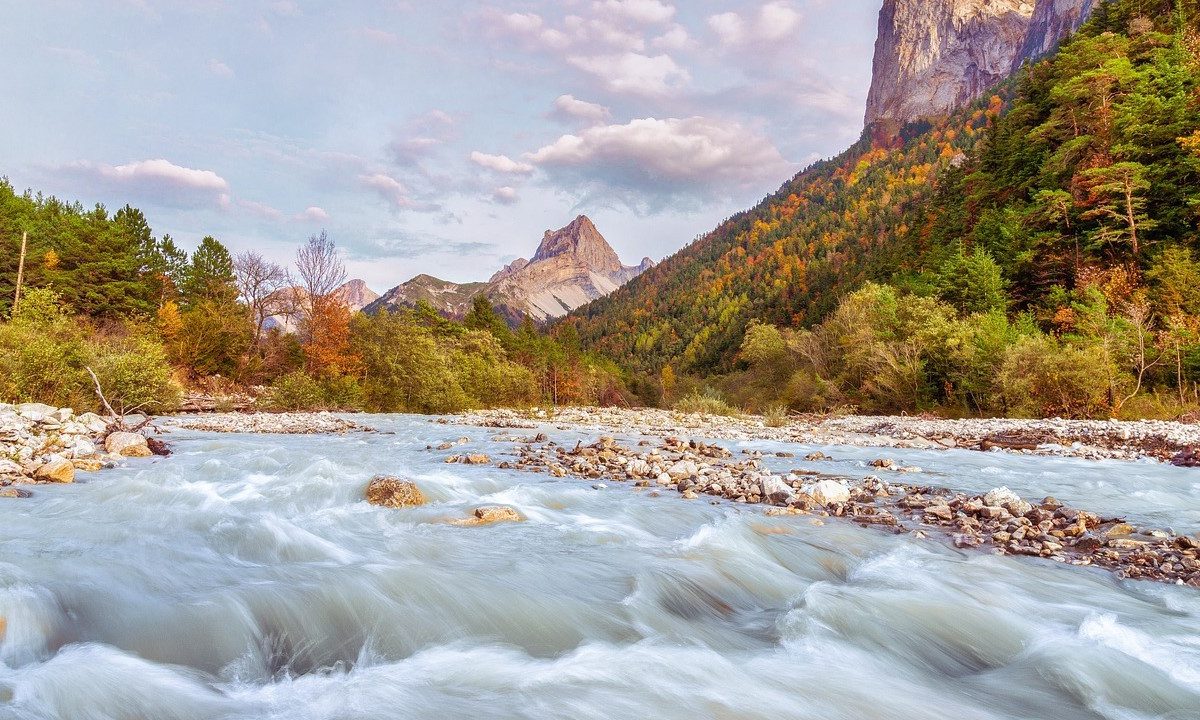River, mountain