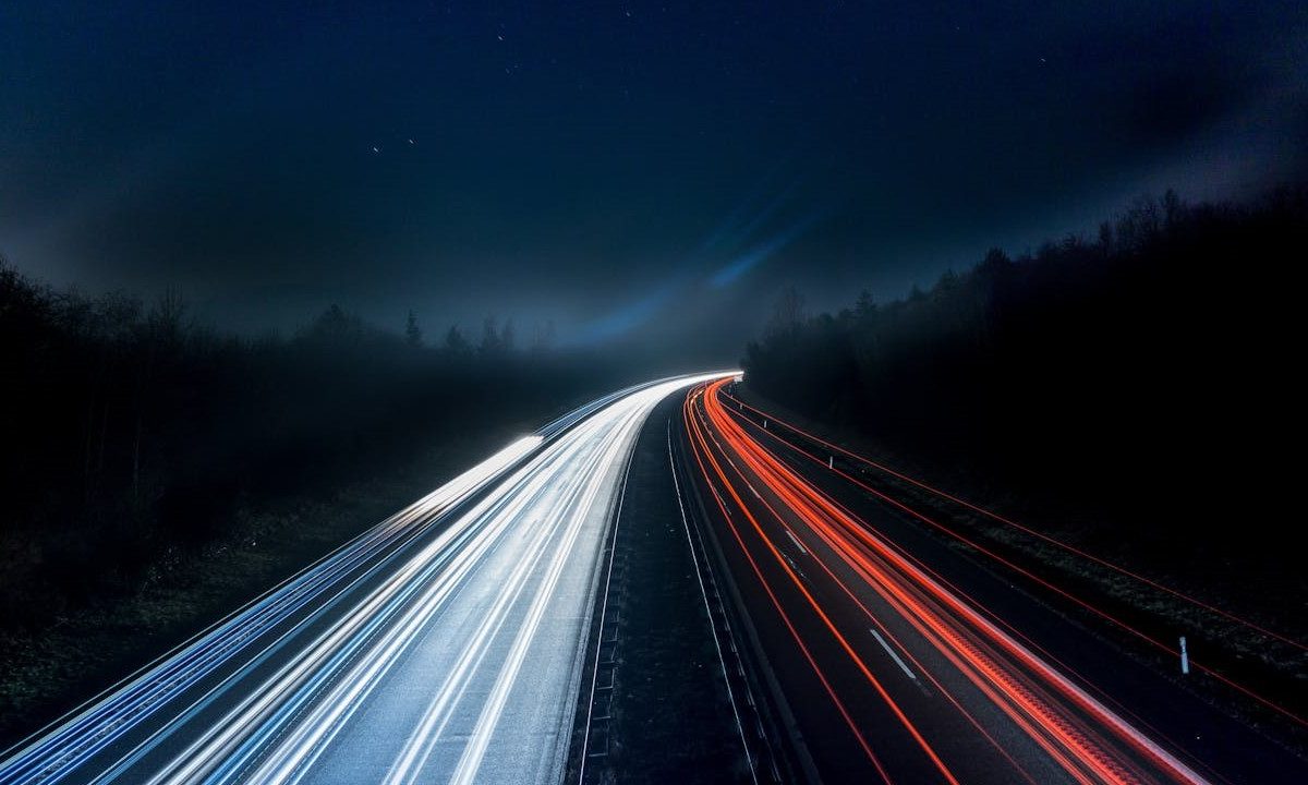 Highway at night
