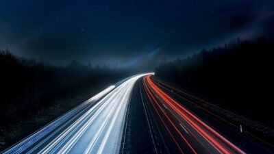 Highway at night