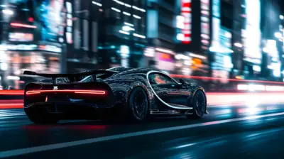 Bugatti illustration night