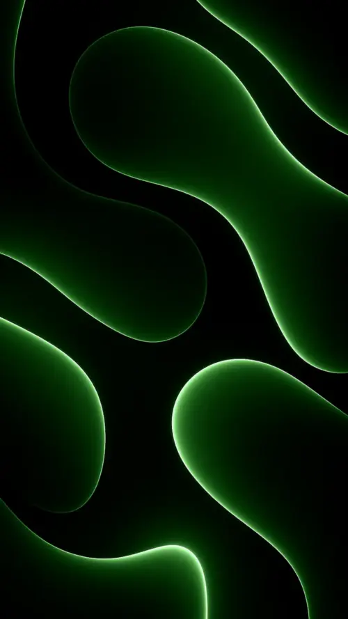 Green Waves of Light wallpaper HD 4K for phone