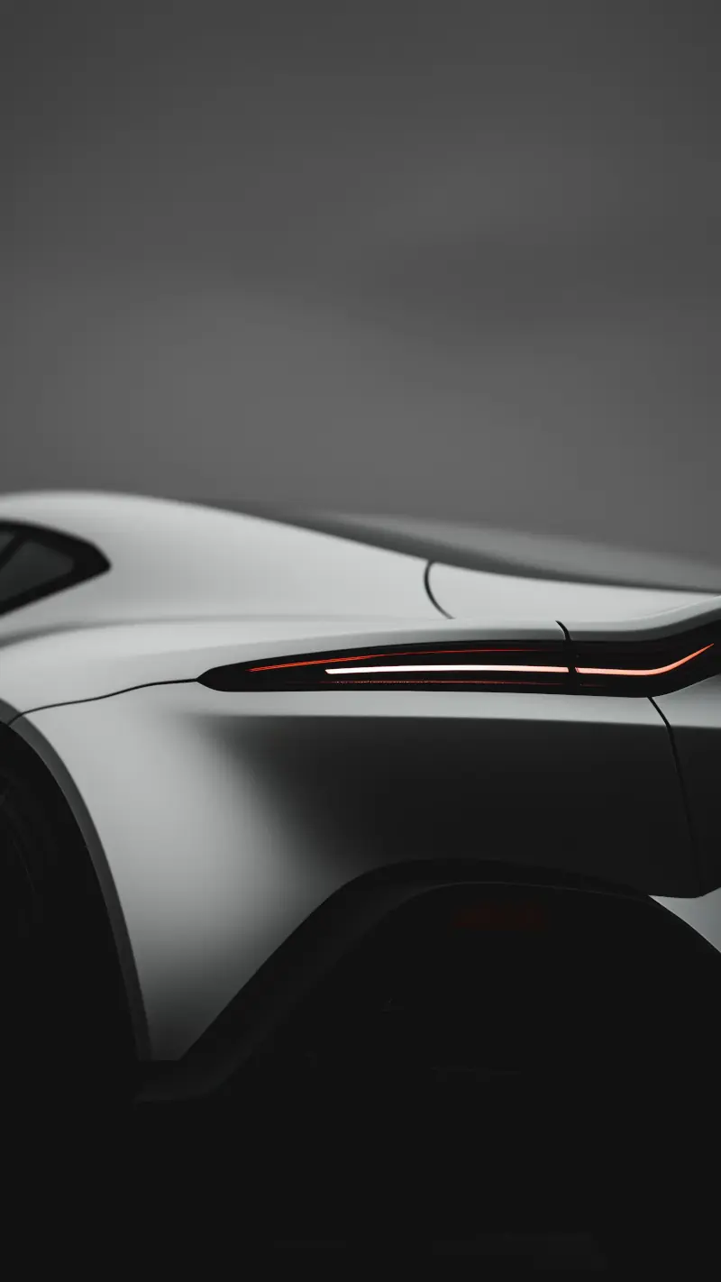 White Aston martin