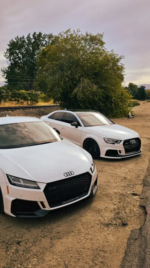 White Audi wallpaper HD 4K for phone