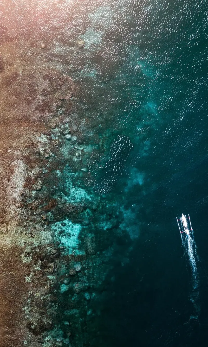 Boat on a body of water