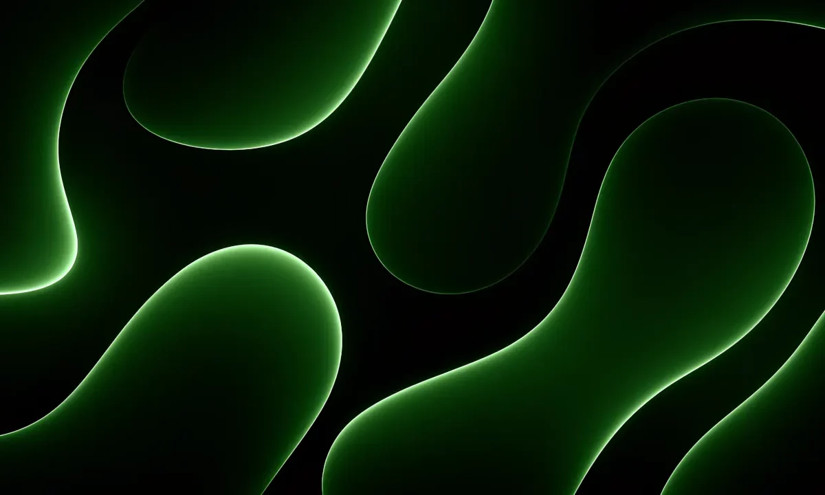 Vagues vert de lumière