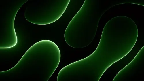 Green waves of light wallpaper HD 4K for desktop