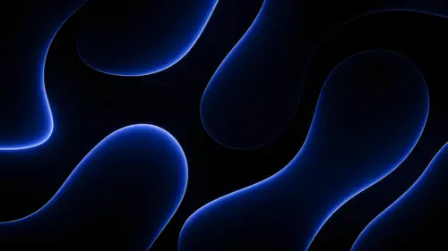 Blue waves of light wallpaper HD 4K for desktop