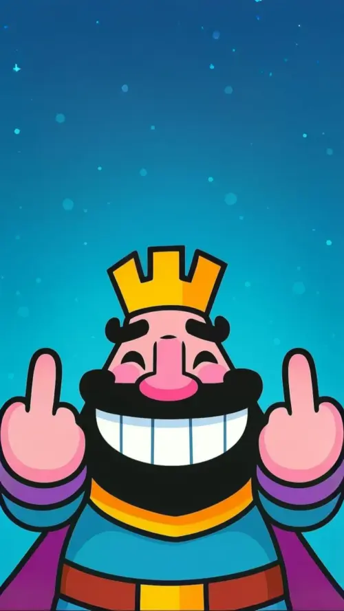 Clash Royale King funny emoji wallpaper HD 4K for phone