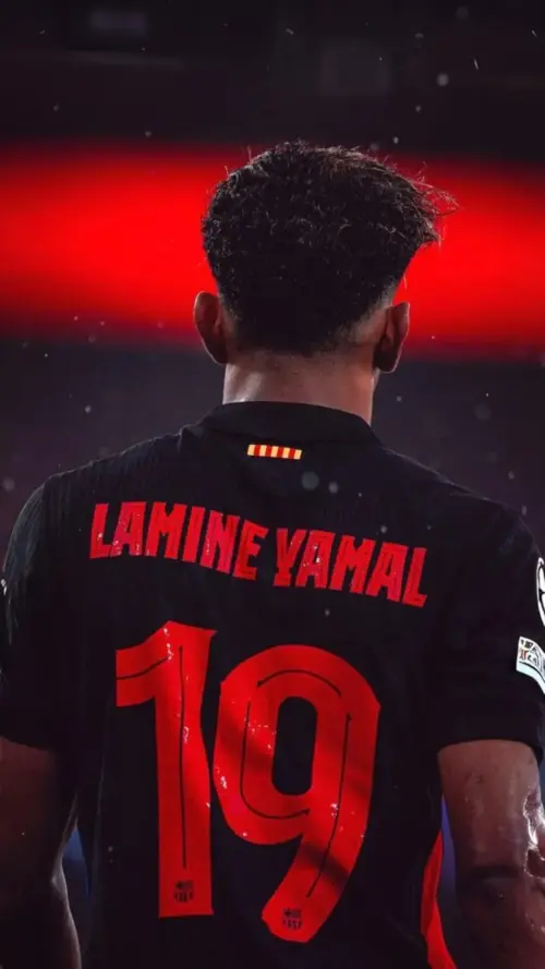 Lamine Yamal jersey wallpaper HD 4K for phone