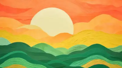 Sunset in relief