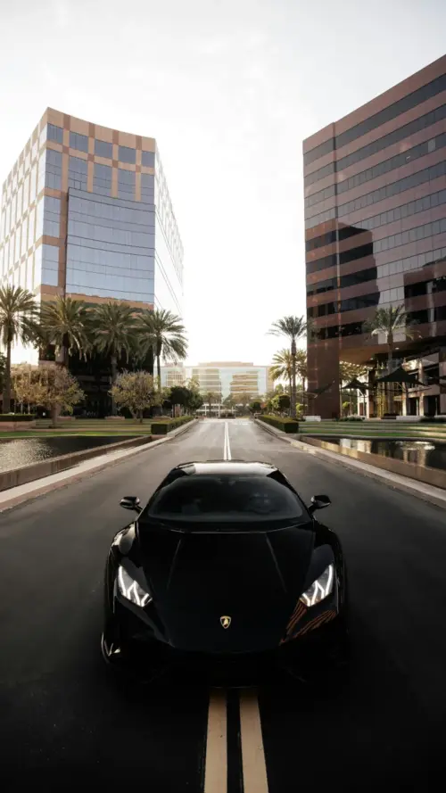 Black Lamborghini wallpaper HD 4K for phone