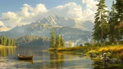 Realistic natural landscape