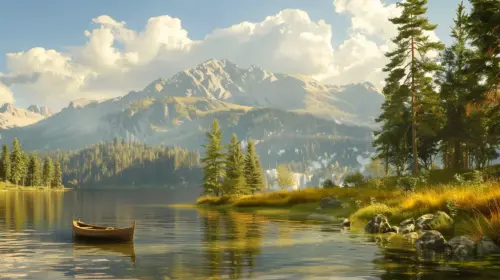 Realistic natural landscape