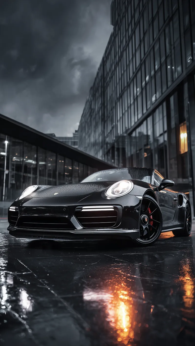 Black Porsche 911 gt