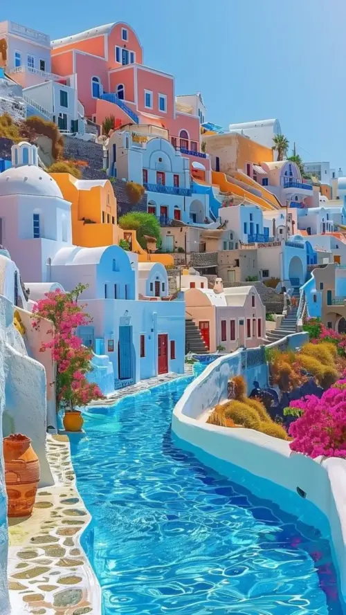 Colorful house wallpaper HD 4K for phone