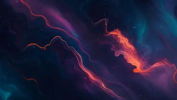 Red and violet light streams