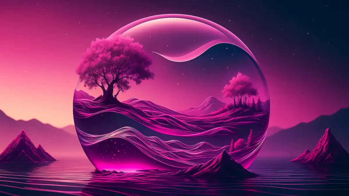 Pink purple magic sphere