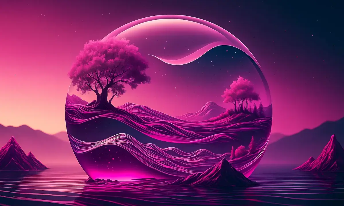 Pink purple magic sphere