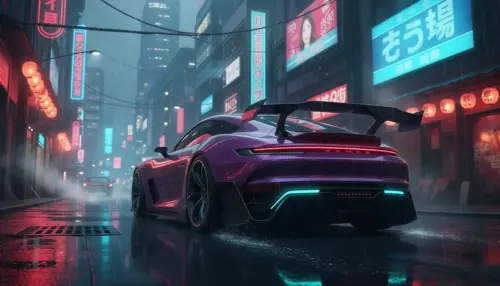 Purple Porsche 911 background