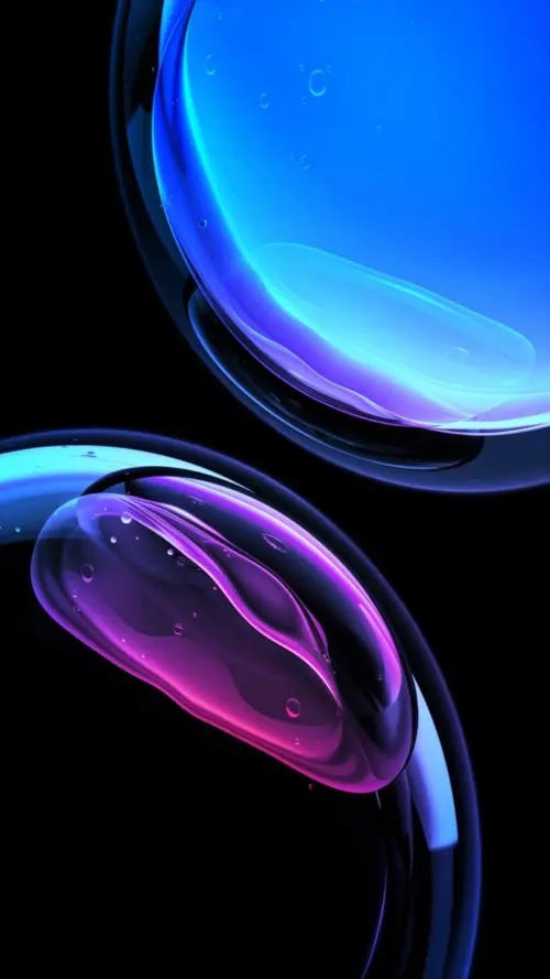 Bulles liquides iOS 26 fonds d’écran HD 4K pour téléphone