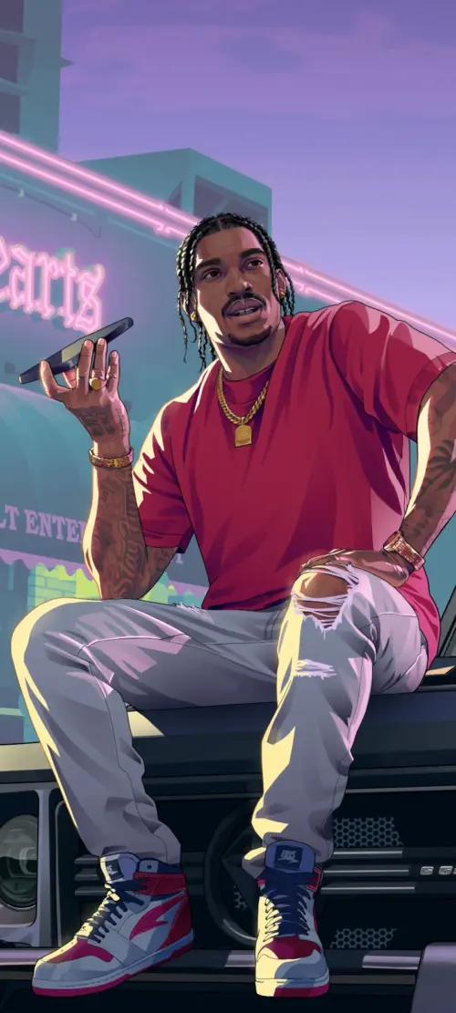 Personnage de GTA 6 fonds d’écran HD 4K pour téléphone