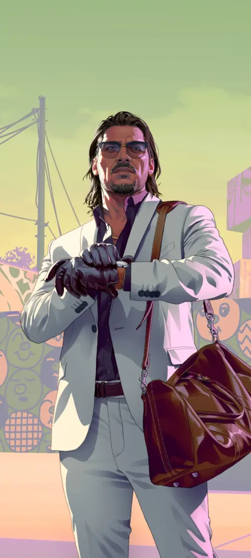 Braqueur personnage GTA 6 fonds d’écran HD 4K pour téléphone