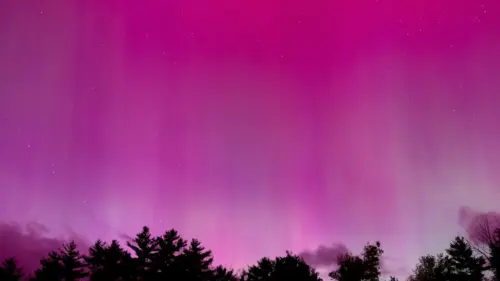 Pink Northern Lights wallpaper HD 4K for desktop