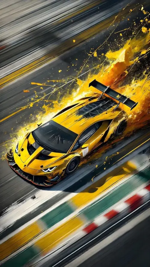 Lamborghini racing car wallpaper HD 4K for phone