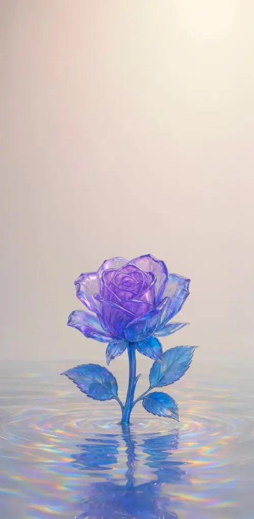 Rose de cristal violet et bleu fonds d’écran HD 4K pour téléphone