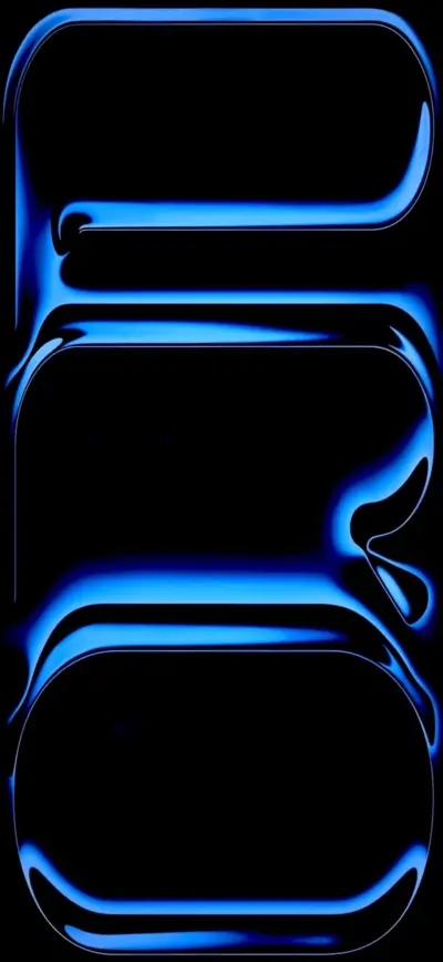 Futuristic Blue Outlines iOS 26