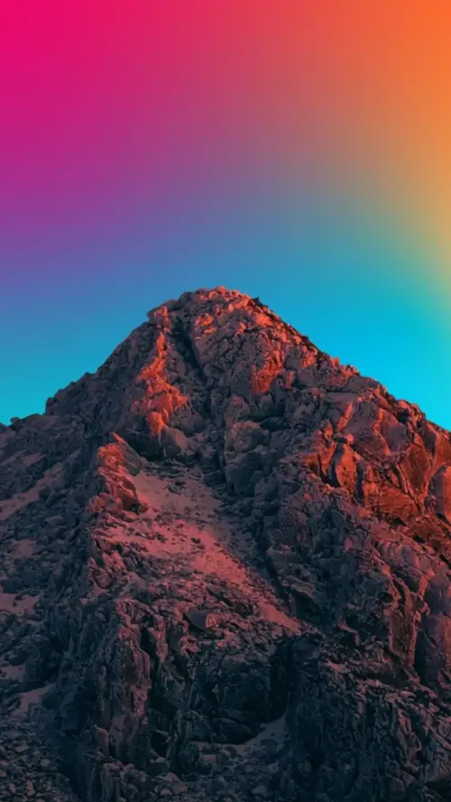 Mountain with colorful background IOS 26 wallpaper HD 4K for phone