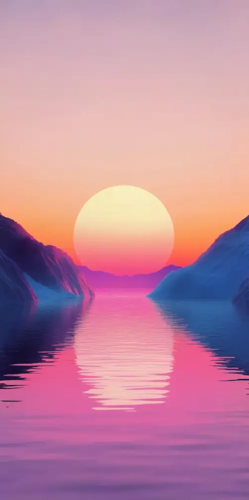 Coucher de soleil Illustration Digital fonds d’écran HD 4K pour téléphone