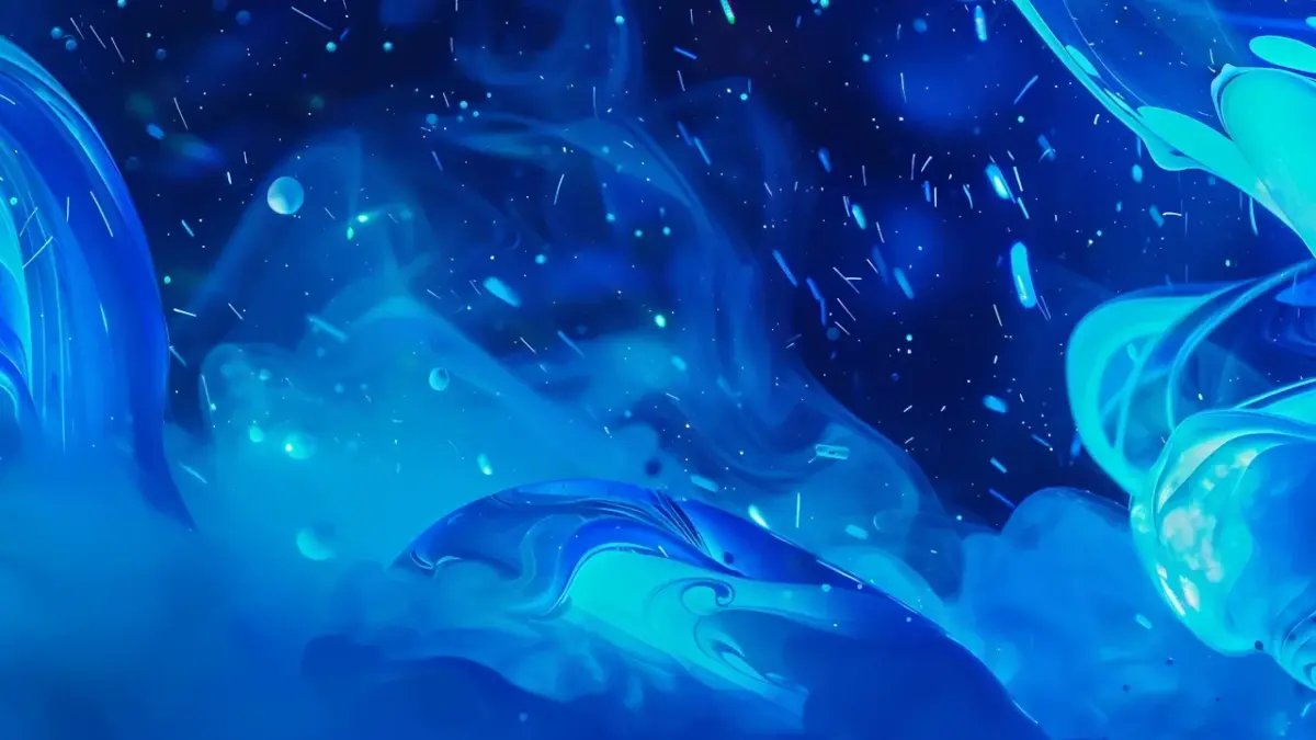 Bright blue smoke