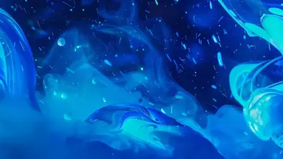 Bright blue smoke