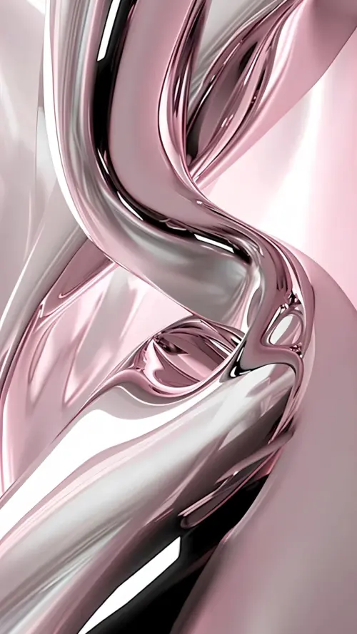 Métal liquide rose iOS 26 fonds d’écran HD 4K pour téléphone