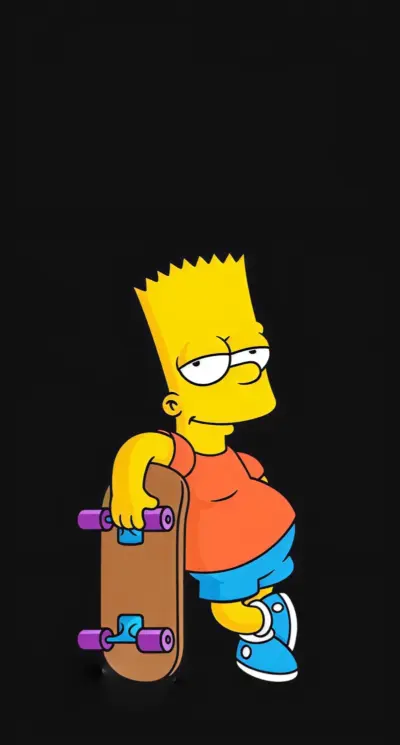 Bart Simpson Arrière Plan Noir