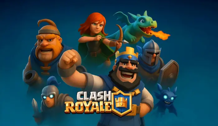 Personnage Clash Royale Arrière Plan Bleu