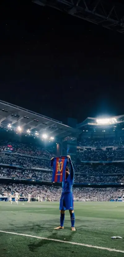 Messi qui porte son maillot en fin de match