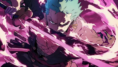 One Piece Arrière Plan Style Rose