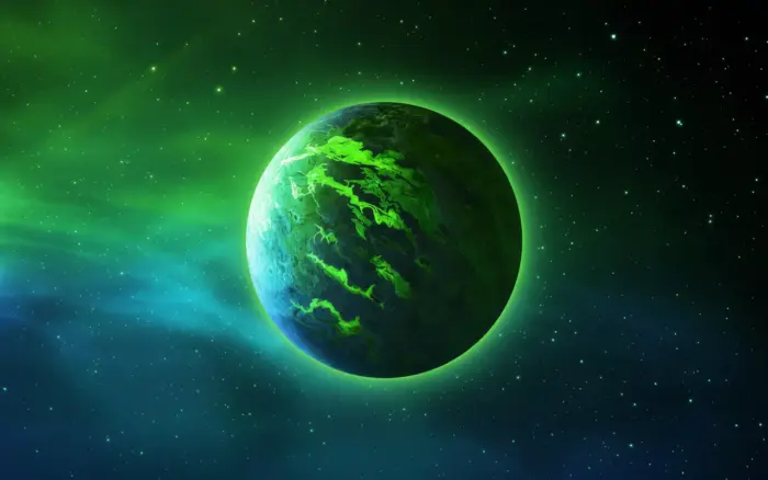 Mysterious Green Planet