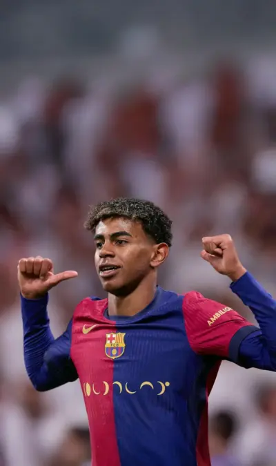 Célébration Lamine Yamal FC Barcelone