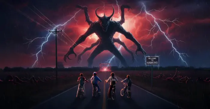 Stranger things giant monster background pc