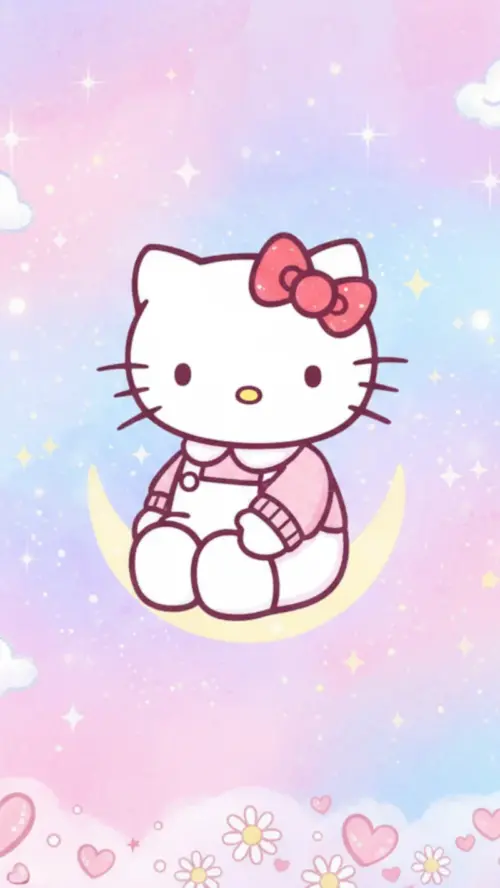 Hello Kitty Cute Background wallpaper HD 4K for phone