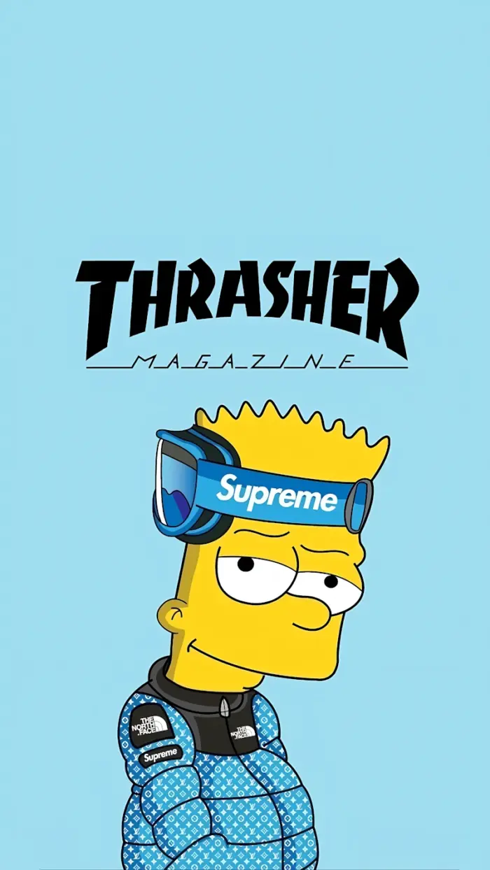 Bart Simpson Blue Background