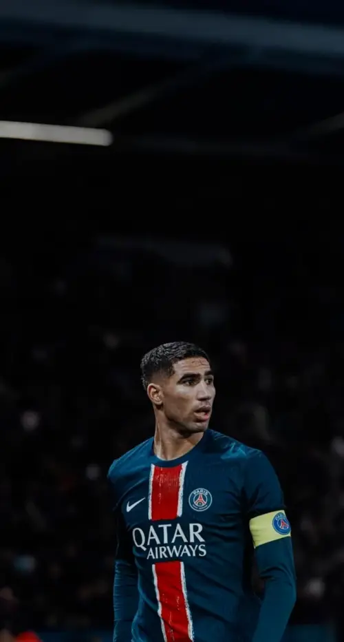 PSG player Achraf Hakimi wallpaper HD 4K for phone